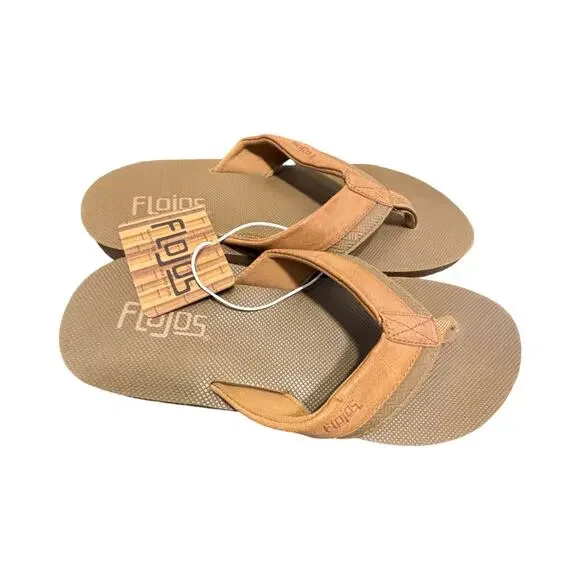 Men's Flojos Portola Flip Flop Sandals - Brown (US 8) - Picture 3 of 6